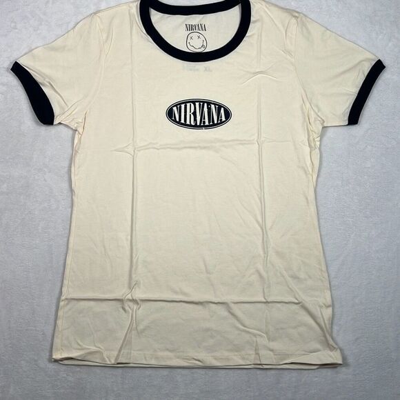 Nirvana‎ Cream color concert release band T-shirt NWOT Men XL - Picture 1 of 5